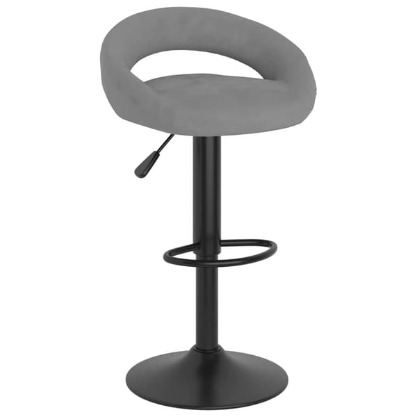 vidaXL Barstolar, set om 2, ljusgrå, klädda i sammet