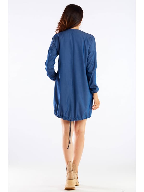Løstsiddende mini-boblekjole, jeans L/XL