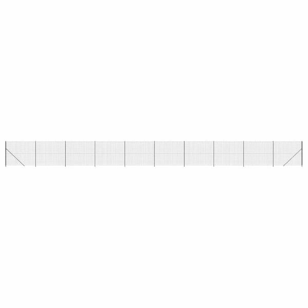 vidaXL nethegn med stolpefødder, antracit, 1,4x25 m