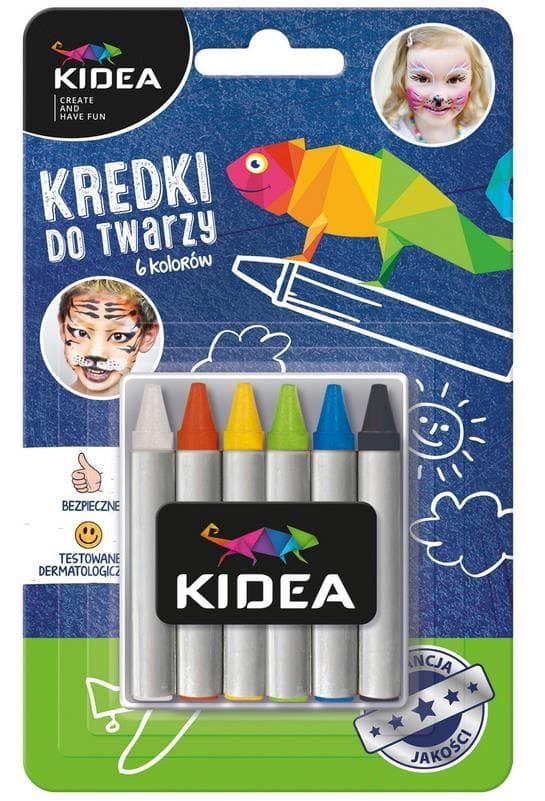 KIDEA ansigtsblyanter 6 farver x 2,5 g