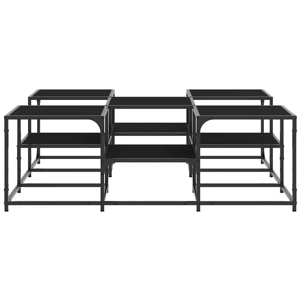 vidaXL sofabord, sort, 121x121x40 cm, træbaseret materiale