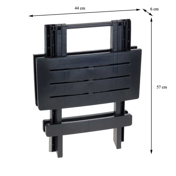 Klapbart balkonbord, antracit, 50 cm