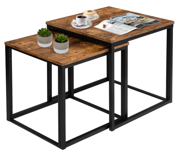 PRAVEN RUSTIC loft soffbord i åldrad ek