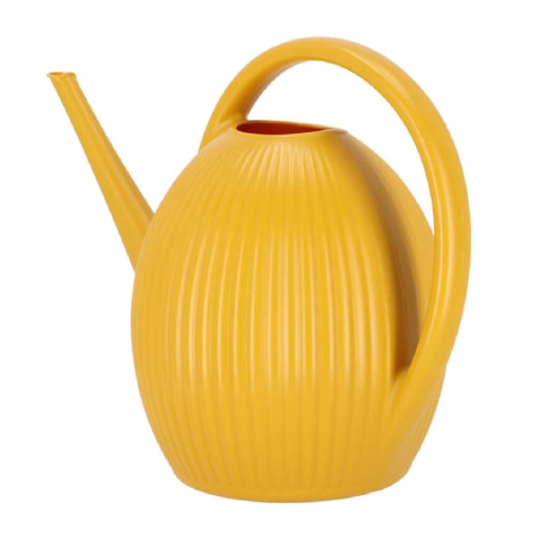 Ribbad gul vattenkanna