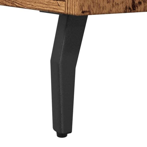 vidaXL kommode, antik træ, 100x36x60 cm, træbaseret materiale