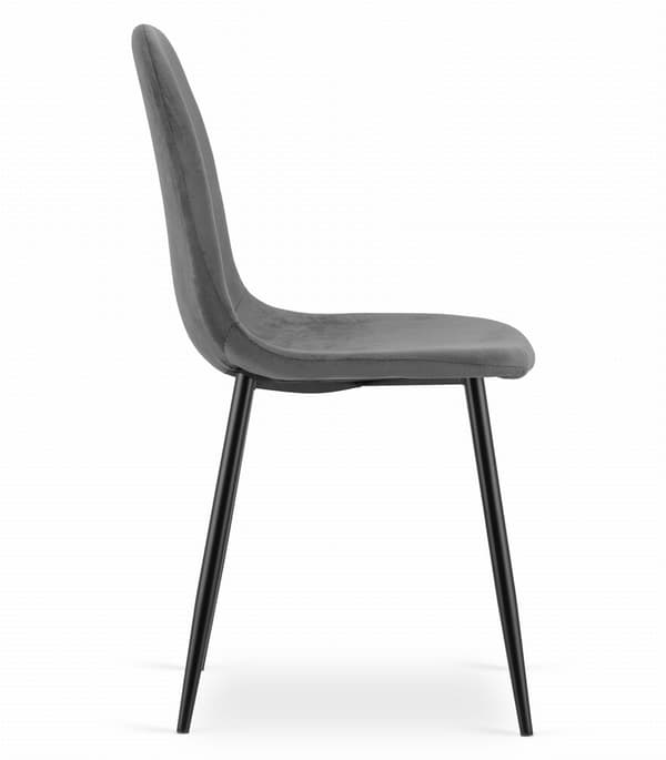 COMO stol - mørkegrå fløjl x 2