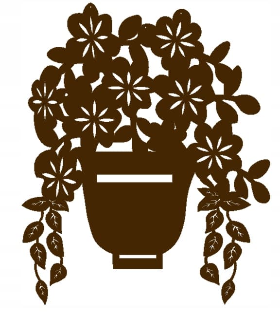2. Urtepottevedhæng, blomster, åbent arbejde, FARVER