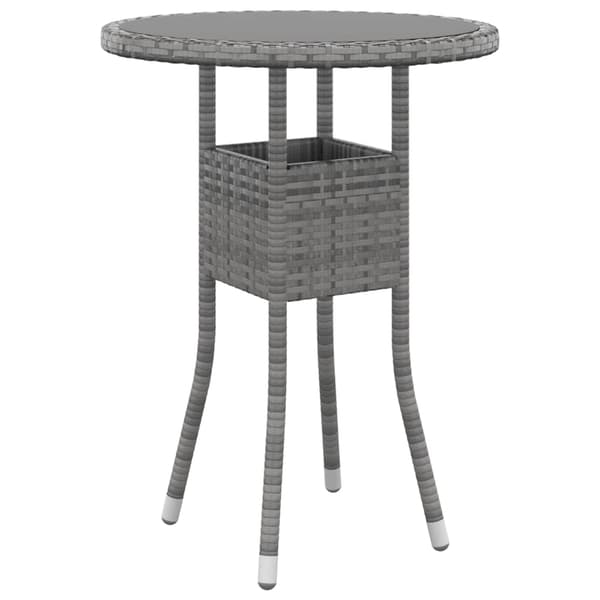 vidaXL 5-delt polyrattan havemøbelsæt, grå