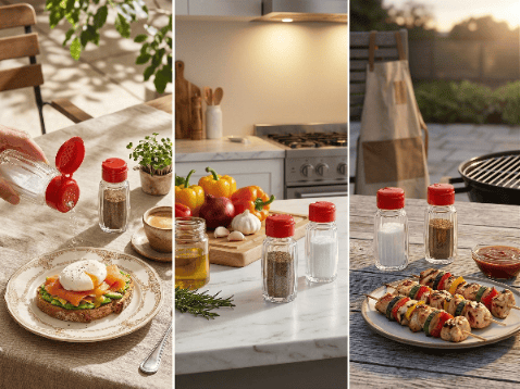 Kryddlåda i glas med klaff 50 ml - PRA