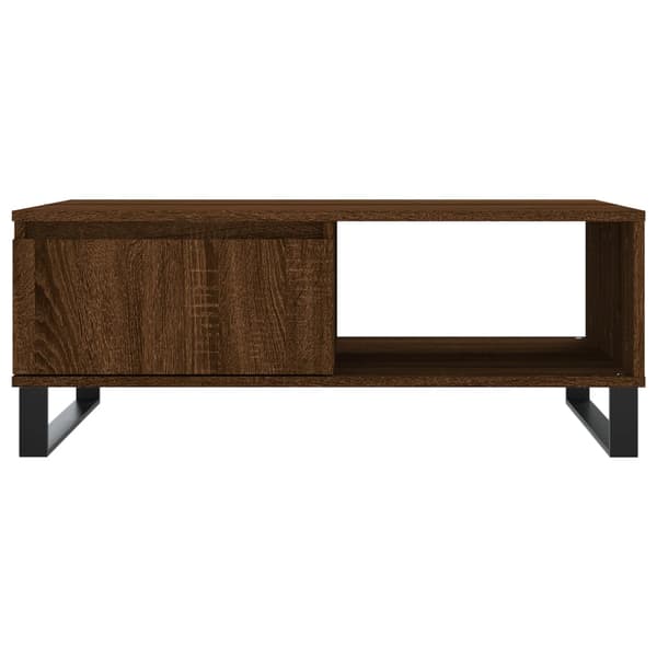 vidaXL sofabord, brunt egetræ, 90x60x35cm, træbaseret materiale