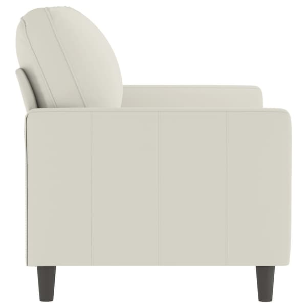 vidaXL 2-sitssoffa krämfärgad 120 cm klädd i sammet