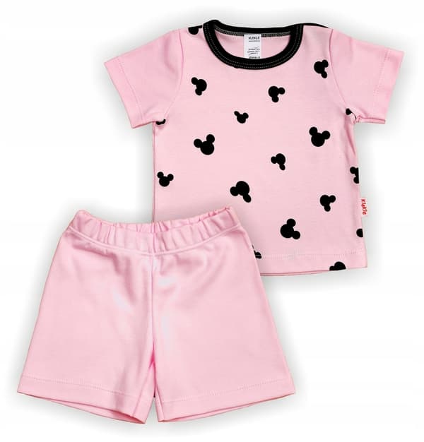 Kortärmat pyjamasset, PINK Mouse, 116 klekle