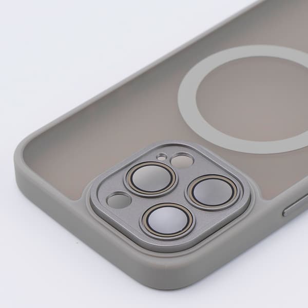 MagSafe-etui til iPhone 15 Pro Max, Hybrid Matte Lens Pro, Titaniumgrå