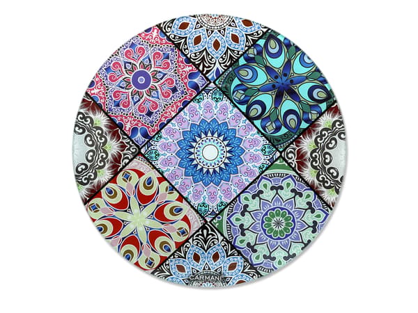 Pyöreä lasitaulu - Mosaiikki (CARMANI)