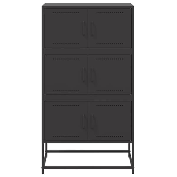 vidaXL skab sort 68,5x38,5x123,5 cm stål