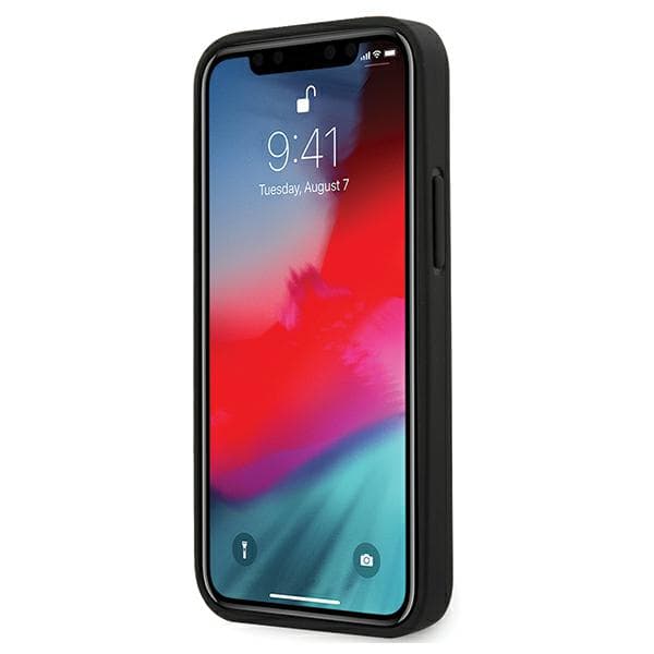 Ferrari On Track PU Carbon-cover til iPhone 12 mini, sort