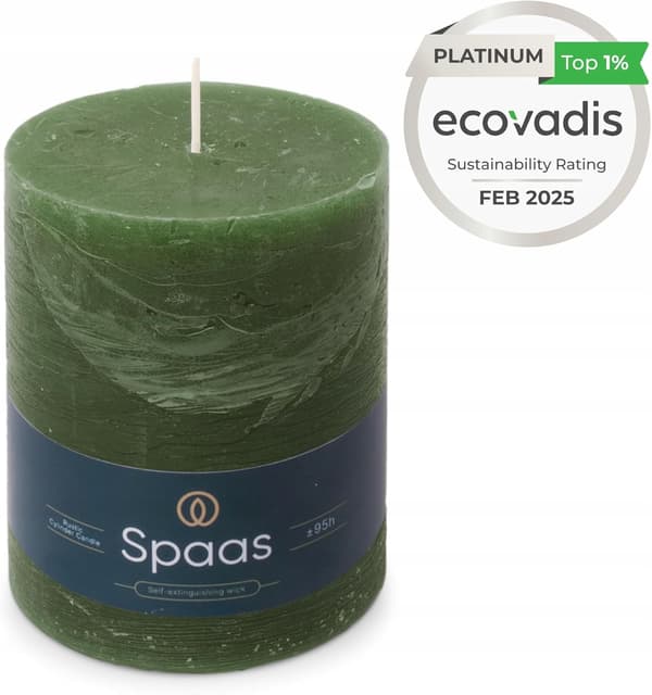 Spaas Rustikt Bloklys 100/130 mm 95 timer, Mørkegrøn