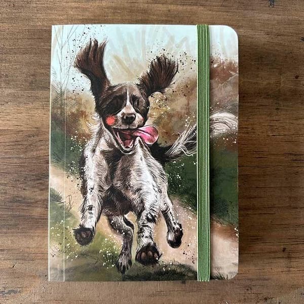 Anteckningsbok med suddgummi A6 SCN35 Spanielhund