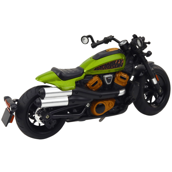 Chopper Motorcykel Metal Lys Lyde Sort Grøn Elementer 1:12
