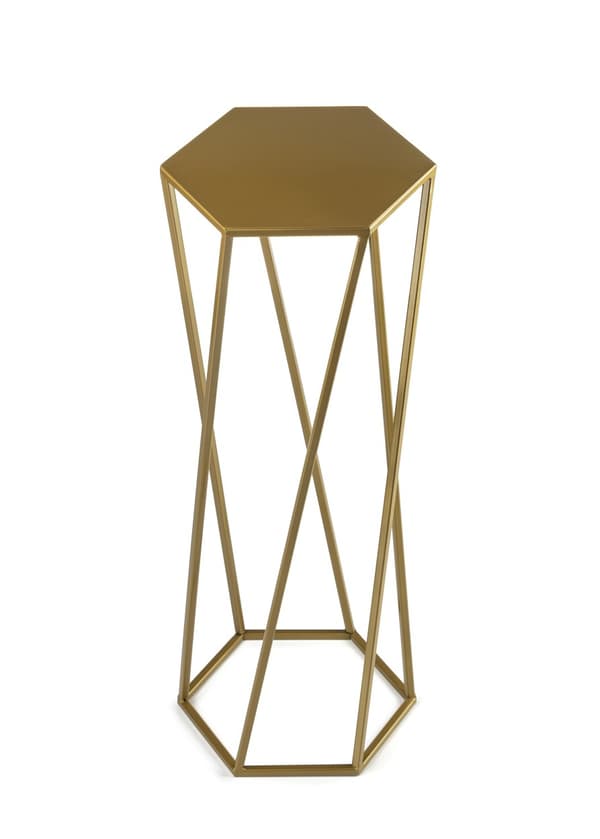 Guld plantestand, 70 cm