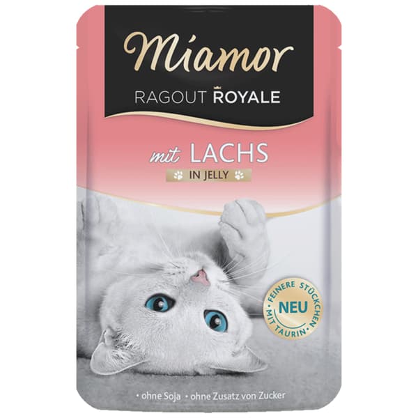 Miamor Royale med laks - vådfoder laks i gelé 100g