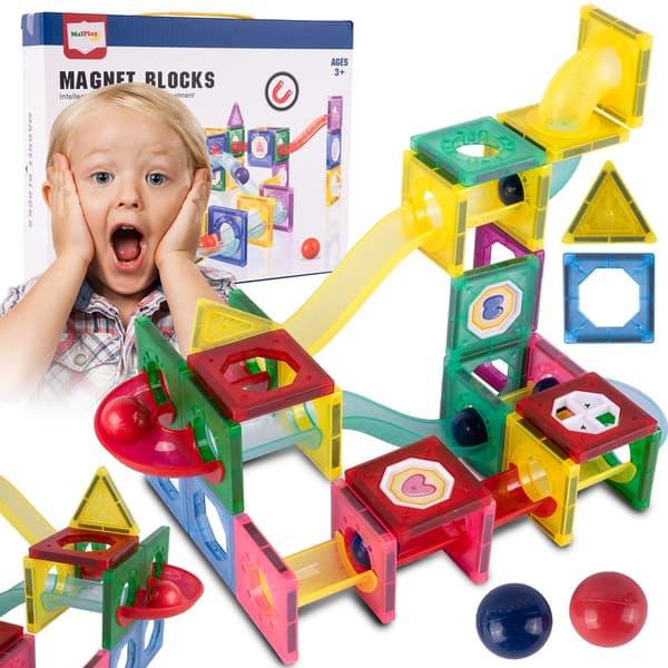 Magnetiska byggklossar 3D-lysande spår