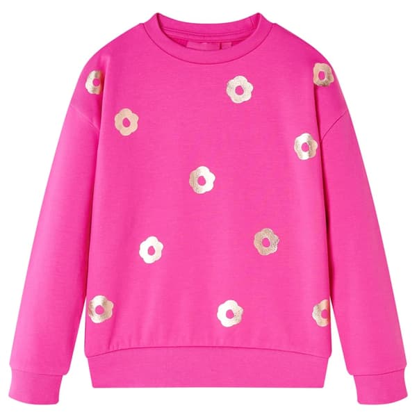 Børnesweatshirt, mørkerosa, 116
