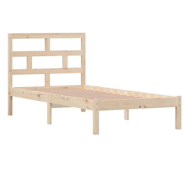 vidaXL Sängram 90x190 cm massivt trä