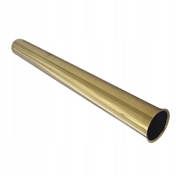 Forlænger til håndvasksifon, rør med flange, diameter 32x300 mm, guld