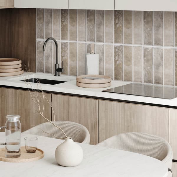 Självhäftande vinylpanel med tryck för badrum 120x60 cm rektangulära plattor