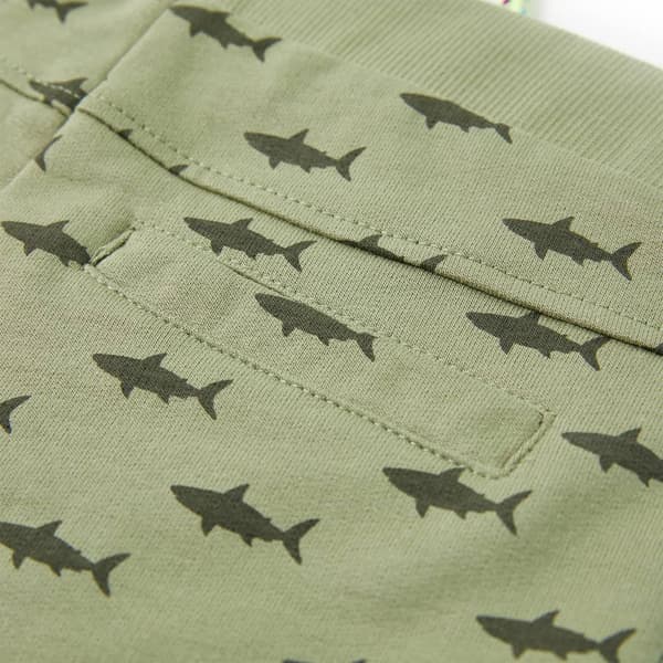 Børneshorts med snøre, lys khaki, 128