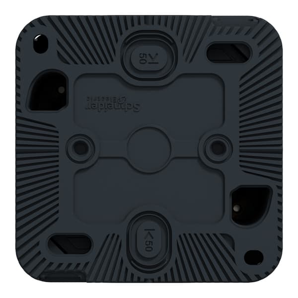 Stikkontakt med jordforbindelse 2P+PE, antracitfarve, Mureva
