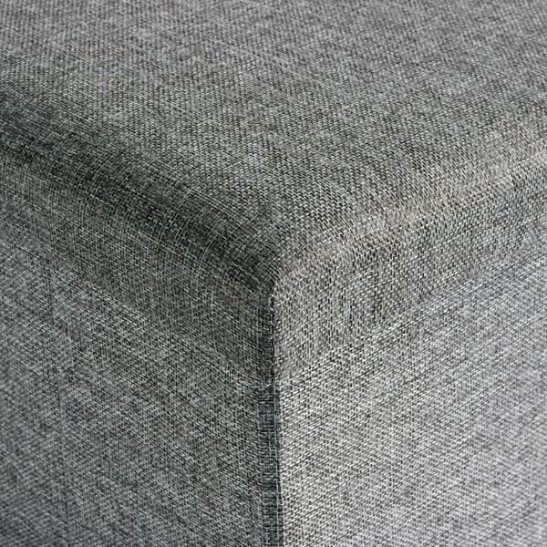 Foldbar stofpuf DIEGO grå størrelse XL