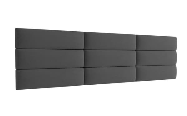 Polstret panel 40x15 Mono 247 (Mørkegrå)
