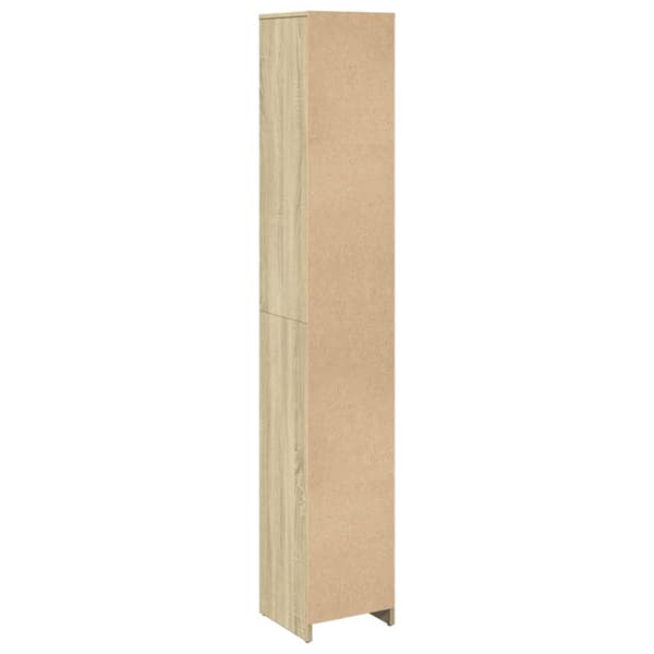 vidaXL badeværelsesskab Sonoma eg 30x30x183,5 cm spånplade