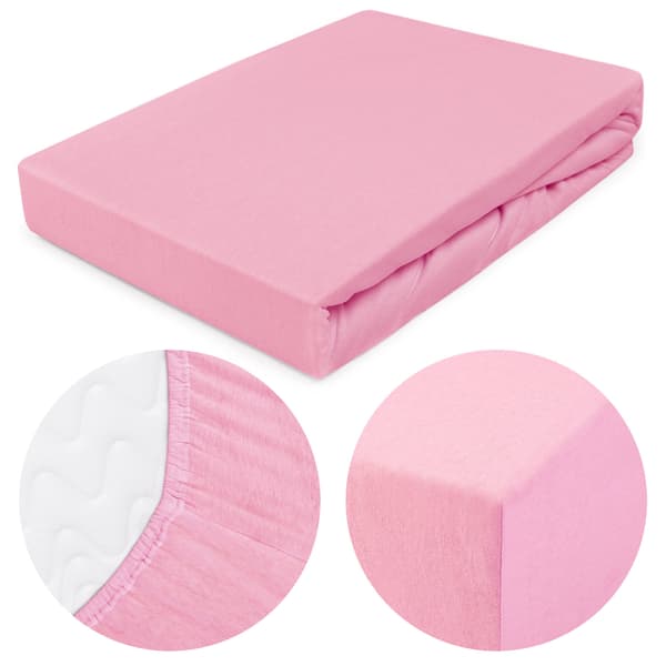 Bomullslakan 60x120 jersey 100% BOMULL ljusrosa