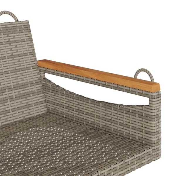 vidaXL Keinutuoli, harmaa, 109x62x40 cm, polyrottinki