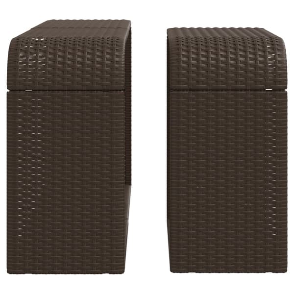 vidaXL hylder, 2 stk., brun, polyrattan