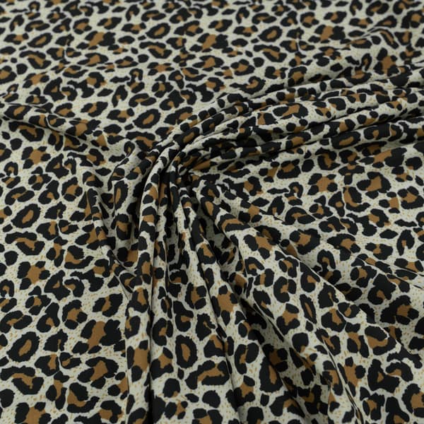 Silkkikangas leopardibeige-ruskea