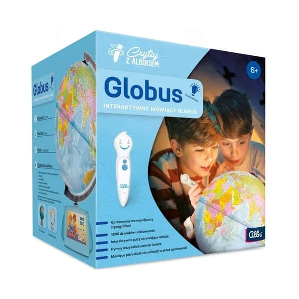 Læs med Albik INTERACTIVE GLOBE fysisk politisk