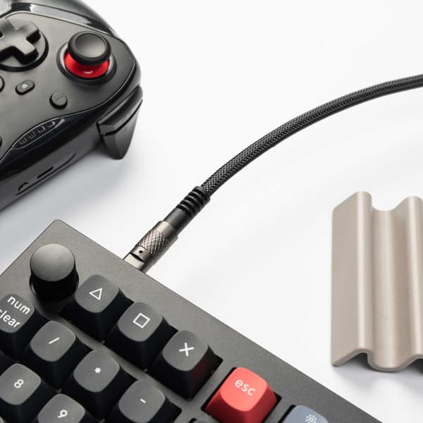 Keychron - Dubbelhylsad Geek-kabel Vit / Typ-C
