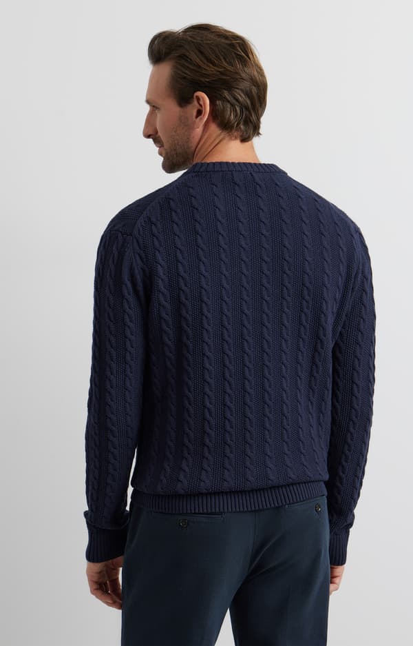 Kabelstrikket sweater S