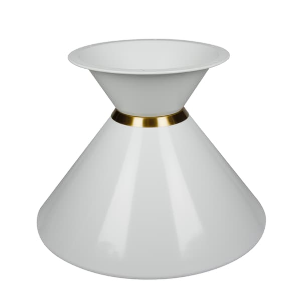 Rund bas, bordsben, ram, bordspiedestal, vitt timglas, 40 cm