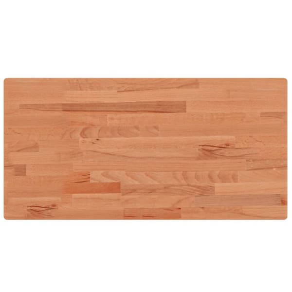 vidaXL bordplade 100x50x1,5 cm rektangulær massiv bøgetræ