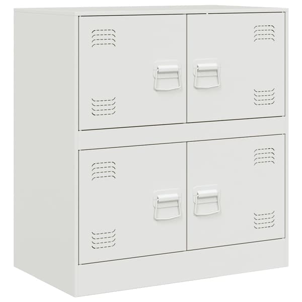 vidaXL Sidoskåp vit 67x39x73 cm stål
