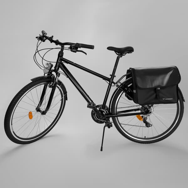 Dobbelt cykeltaske til bagagerum 28 l sort