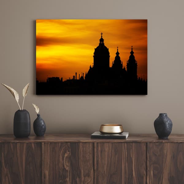 Billede på lærred Arkitektur Rom Solnedgang 100X80