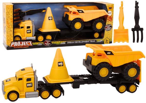 Byggmaskinset Dumper Flyttbar Gul