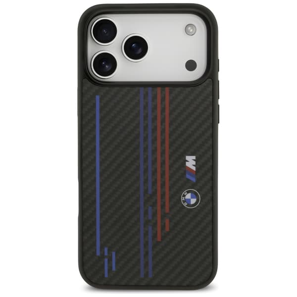 BMW M Kevlar Lines & Logo MagSafe-cover til iPhone 17 Pro Max, sort