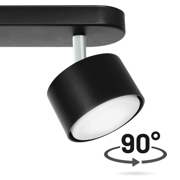 Heckermann 8795314A LED-kohdevalo musta 2 kpl päätä